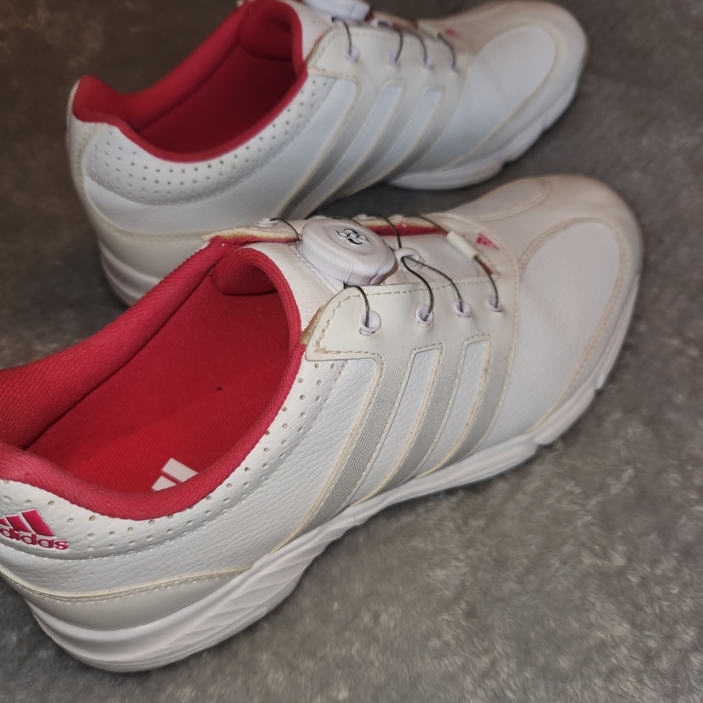 adidas White and Red Women's Athletic Shoes